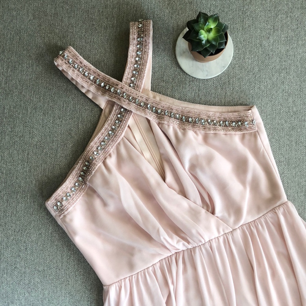 NWOT Lulus blush pink maxi dress